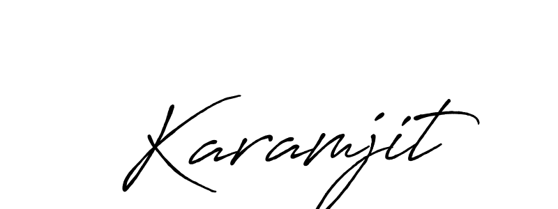 Design your own signature with our free online signature maker. With this signature software, you can create a handwritten (Antro_Vectra_Bolder) signature for name Karamjit. Karamjit signature style 7 images and pictures png