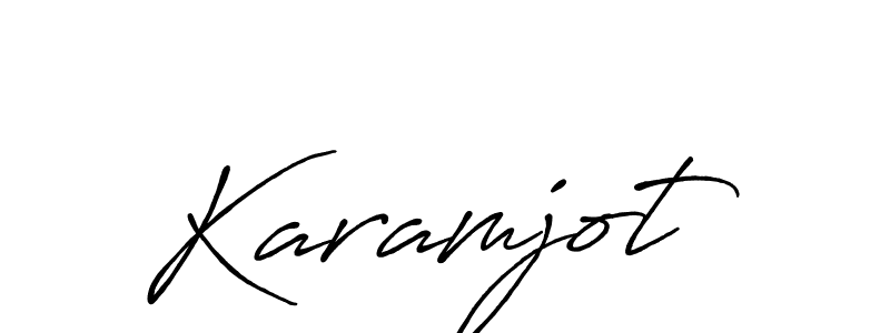 Use a signature maker to create a handwritten signature online. With this signature software, you can design (Antro_Vectra_Bolder) your own signature for name Karamjot. Karamjot signature style 7 images and pictures png
