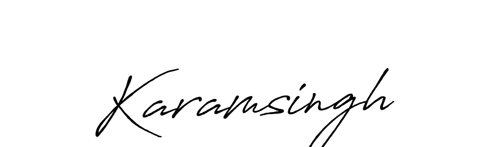 Create a beautiful signature design for name Karamsingh. With this signature (Antro_Vectra_Bolder) fonts, you can make a handwritten signature for free. Karamsingh signature style 7 images and pictures png