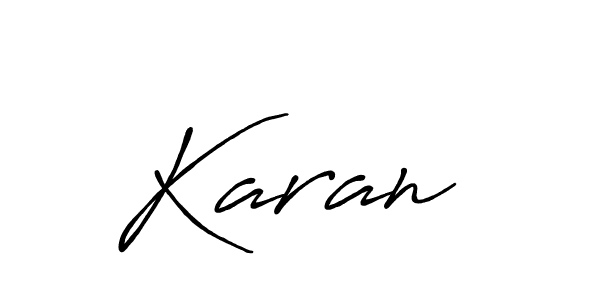 How to make Karan  name signature. Use Antro_Vectra_Bolder style for creating short signs online. This is the latest handwritten sign. Karan  signature style 7 images and pictures png