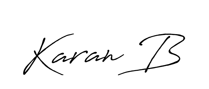 How to make Karan B signature? Antro_Vectra_Bolder is a professional autograph style. Create handwritten signature for Karan B name. Karan B signature style 7 images and pictures png