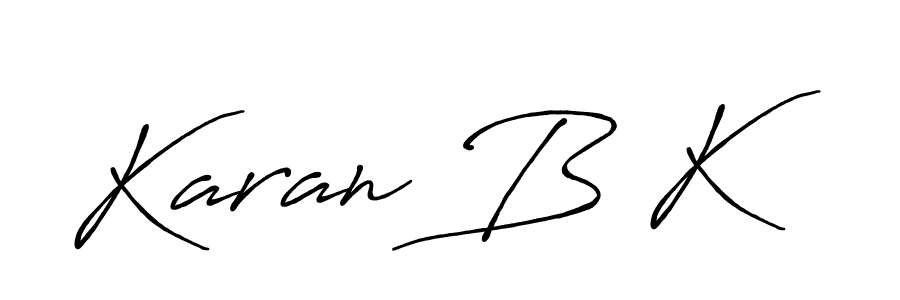 How to make Karan B K signature? Antro_Vectra_Bolder is a professional autograph style. Create handwritten signature for Karan B K name. Karan B K signature style 7 images and pictures png