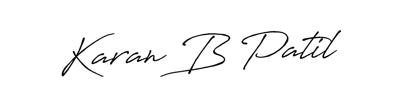 Also You can easily find your signature by using the search form. We will create Karan B Patil name handwritten signature images for you free of cost using Antro_Vectra_Bolder sign style. Karan B Patil signature style 7 images and pictures png