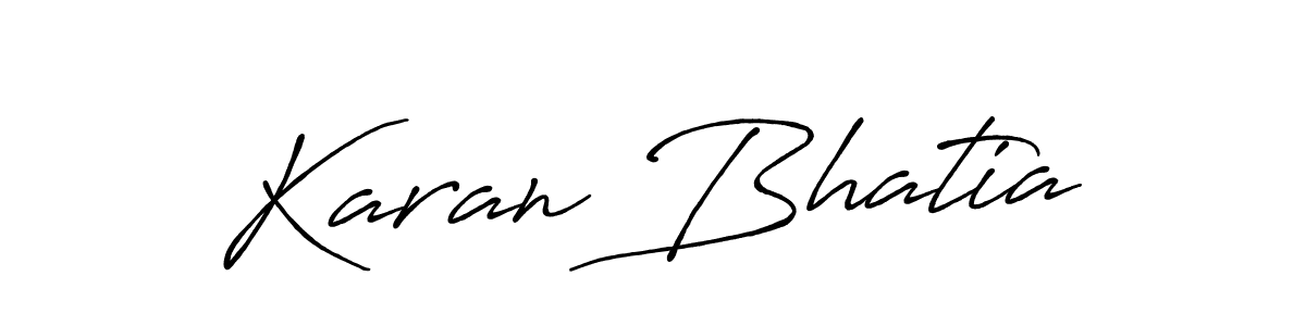 How to make Karan Bhatia signature? Antro_Vectra_Bolder is a professional autograph style. Create handwritten signature for Karan Bhatia name. Karan Bhatia signature style 7 images and pictures png