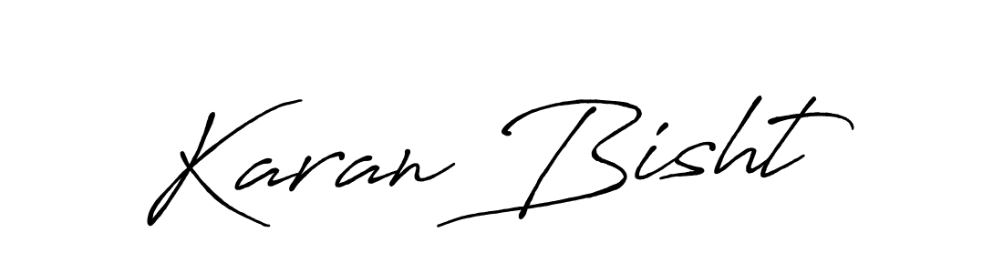 How to make Karan Bisht name signature. Use Antro_Vectra_Bolder style for creating short signs online. This is the latest handwritten sign. Karan Bisht signature style 7 images and pictures png