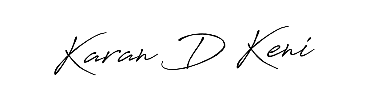 How to make Karan D Keni signature? Antro_Vectra_Bolder is a professional autograph style. Create handwritten signature for Karan D Keni name. Karan D Keni signature style 7 images and pictures png
