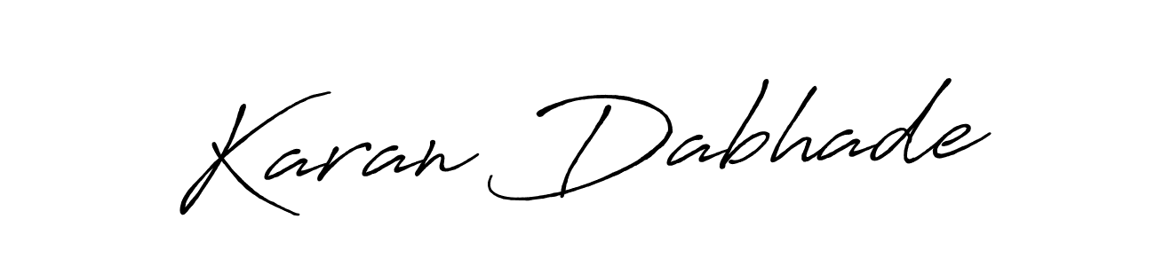 Also we have Karan Dabhade name is the best signature style. Create professional handwritten signature collection using Antro_Vectra_Bolder autograph style. Karan Dabhade signature style 7 images and pictures png