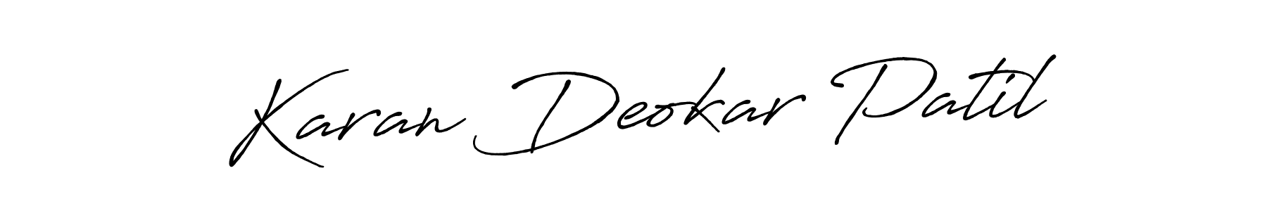 Use a signature maker to create a handwritten signature online. With this signature software, you can design (Antro_Vectra_Bolder) your own signature for name Karan Deokar Patil. Karan Deokar Patil signature style 7 images and pictures png