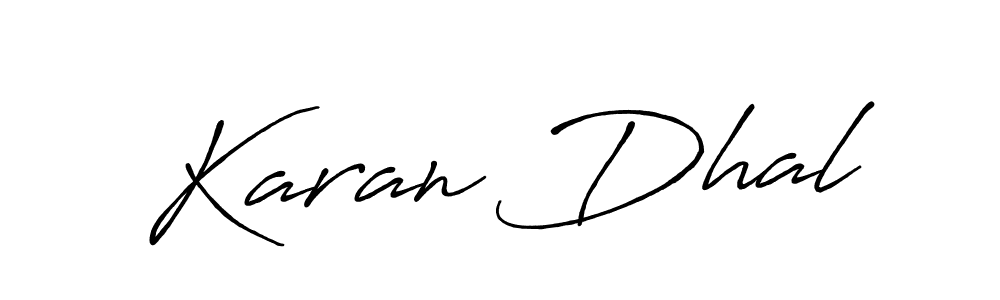 Create a beautiful signature design for name Karan Dhal. With this signature (Antro_Vectra_Bolder) fonts, you can make a handwritten signature for free. Karan Dhal signature style 7 images and pictures png