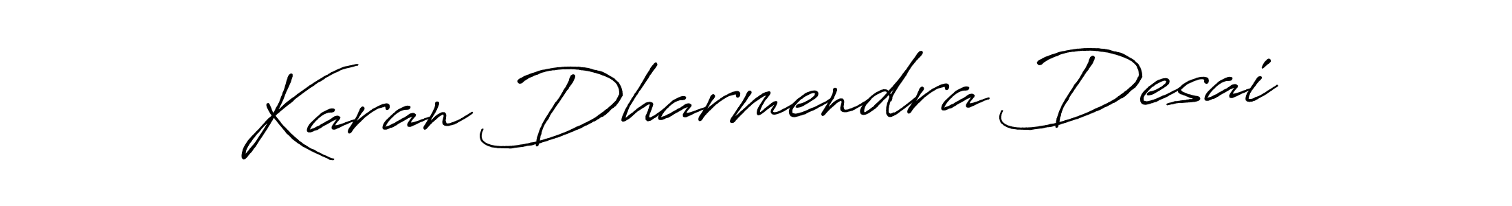 Use a signature maker to create a handwritten signature online. With this signature software, you can design (Antro_Vectra_Bolder) your own signature for name Karan Dharmendra Desai. Karan Dharmendra Desai signature style 7 images and pictures png