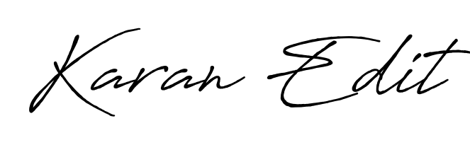 An effortless, minimalist signature concept for Karan Edit using Antro_Vectra_Bolder design. Clean lines that look great on any document. Karan Edit signature style 7 images and pictures png