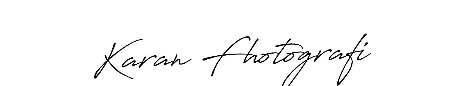 Create a beautiful signature design for name Karan Fhotografi. With this signature (Antro_Vectra_Bolder) fonts, you can make a handwritten signature for free. Karan Fhotografi signature style 7 images and pictures png