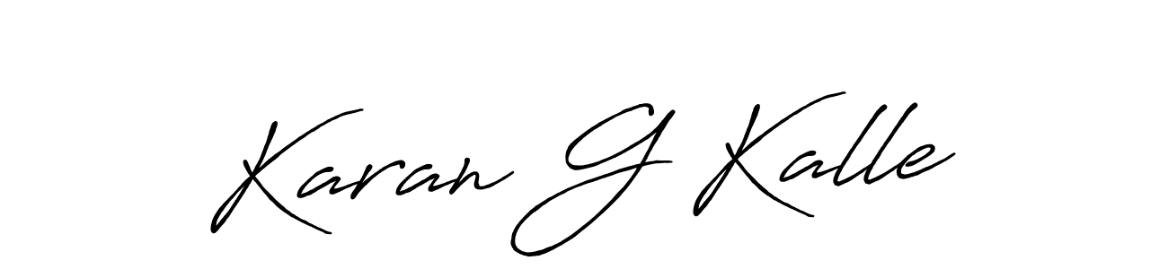 How to make Karan G Kalle name signature. Use Antro_Vectra_Bolder style for creating short signs online. This is the latest handwritten sign. Karan G Kalle signature style 7 images and pictures png