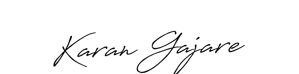 Also we have Karan Gajare name is the best signature style. Create professional handwritten signature collection using Antro_Vectra_Bolder autograph style. Karan Gajare signature style 7 images and pictures png