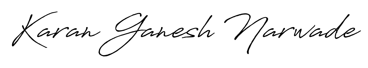 Also You can easily find your signature by using the search form. We will create Karan Ganesh Narwade name handwritten signature images for you free of cost using Antro_Vectra_Bolder sign style. Karan Ganesh Narwade signature style 7 images and pictures png