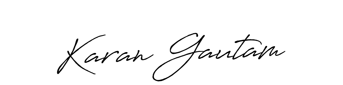 Antro_Vectra_Bolder is a professional signature style that is perfect for those who want to add a touch of class to their signature. It is also a great choice for those who want to make their signature more unique. Get Karan Gautam name to fancy signature for free. Karan Gautam signature style 7 images and pictures png