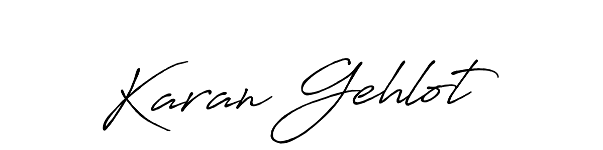 It looks lik you need a new signature style for name Karan Gehlot. Design unique handwritten (Antro_Vectra_Bolder) signature with our free signature maker in just a few clicks. Karan Gehlot signature style 7 images and pictures png