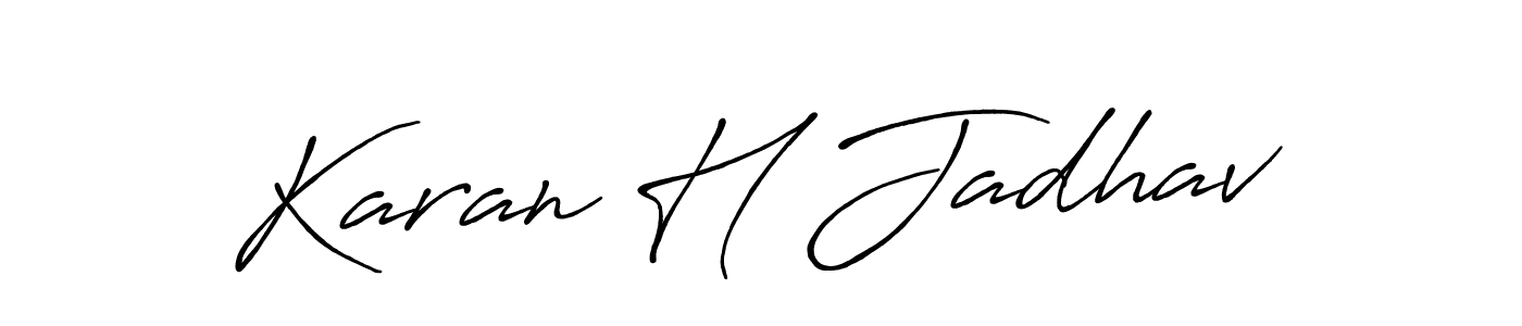 You can use this online signature creator to create a handwritten signature for the name Karan H Jadhav. This is the best online autograph maker. Karan H Jadhav signature style 7 images and pictures png