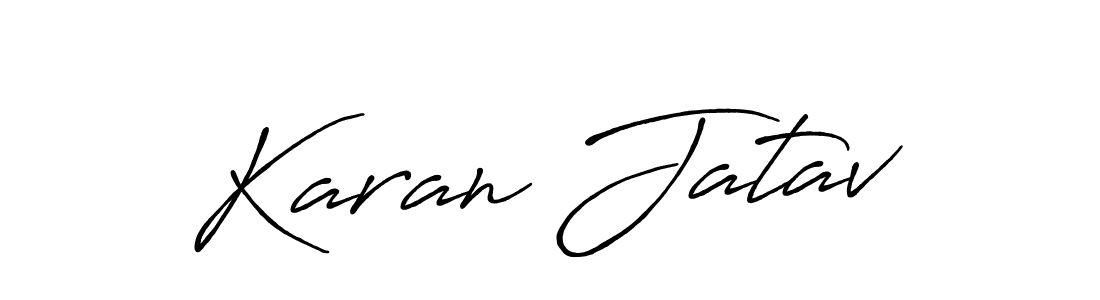 How to make Karan Jatav signature? Antro_Vectra_Bolder is a professional autograph style. Create handwritten signature for Karan Jatav name. Karan Jatav signature style 7 images and pictures png