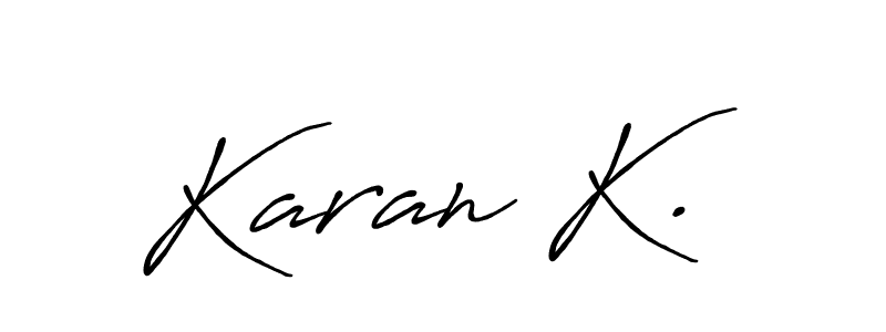 Similarly Antro_Vectra_Bolder is the best handwritten signature design. Signature creator online .You can use it as an online autograph creator for name Karan K.. Karan K. signature style 7 images and pictures png