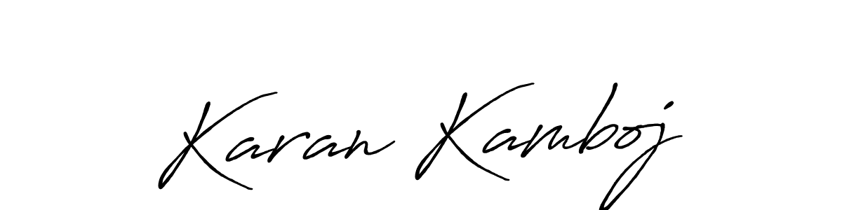 It looks lik you need a new signature style for name Karan Kamboj. Design unique handwritten (Antro_Vectra_Bolder) signature with our free signature maker in just a few clicks. Karan Kamboj signature style 7 images and pictures png