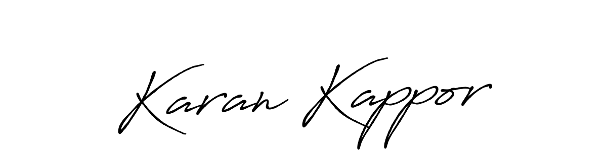 Create a beautiful signature design for name Karan Kappor. With this signature (Antro_Vectra_Bolder) fonts, you can make a handwritten signature for free. Karan Kappor signature style 7 images and pictures png