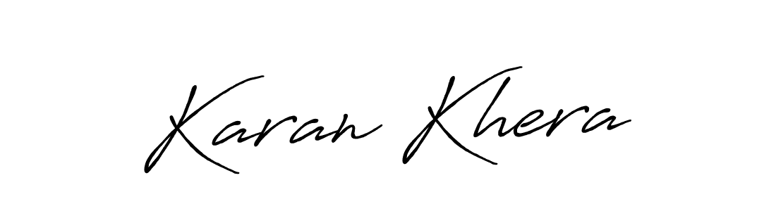 Make a beautiful signature design for name Karan Khera. With this signature (Antro_Vectra_Bolder) style, you can create a handwritten signature for free. Karan Khera signature style 7 images and pictures png