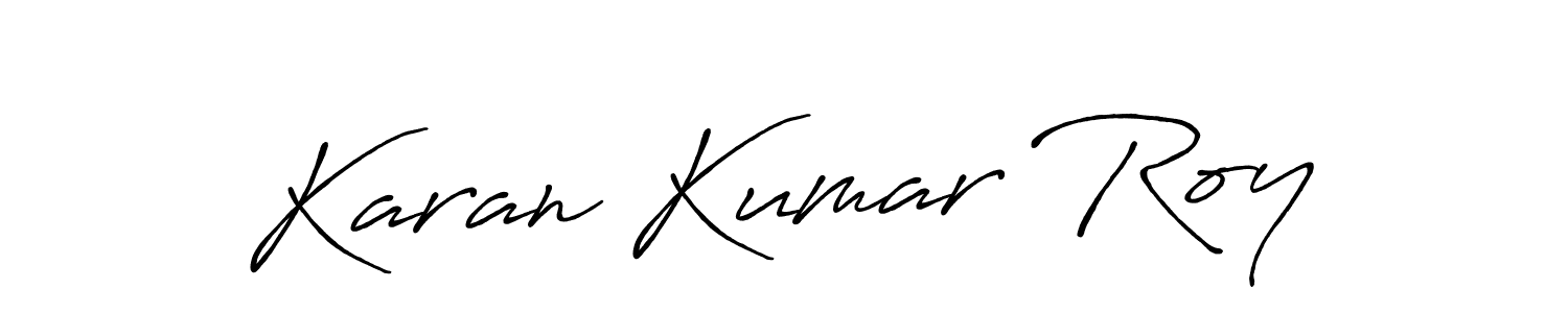 Create a beautiful signature design for name Karan Kumar Roy. With this signature (Antro_Vectra_Bolder) fonts, you can make a handwritten signature for free. Karan Kumar Roy signature style 7 images and pictures png