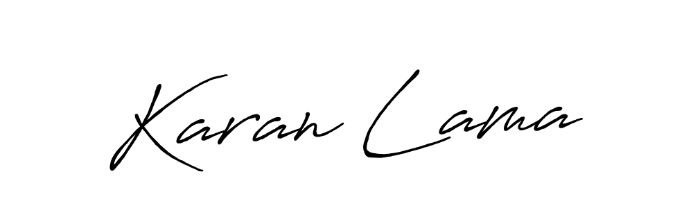 Similarly Antro_Vectra_Bolder is the best handwritten signature design. Signature creator online .You can use it as an online autograph creator for name Karan Lama. Karan Lama signature style 7 images and pictures png