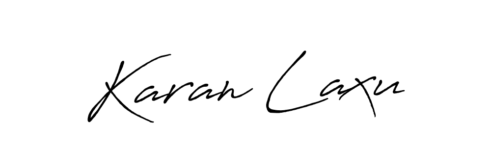 Make a beautiful signature design for name Karan Laxu. With this signature (Antro_Vectra_Bolder) style, you can create a handwritten signature for free. Karan Laxu signature style 7 images and pictures png