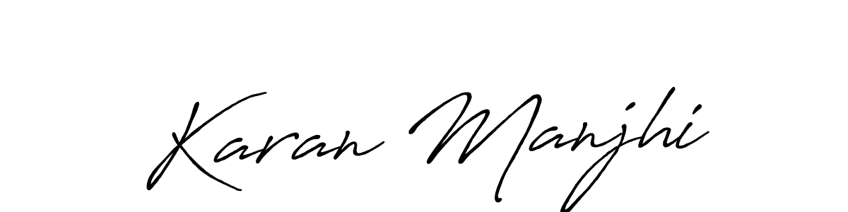 Make a beautiful signature design for name Karan Manjhi. With this signature (Antro_Vectra_Bolder) style, you can create a handwritten signature for free. Karan Manjhi signature style 7 images and pictures png
