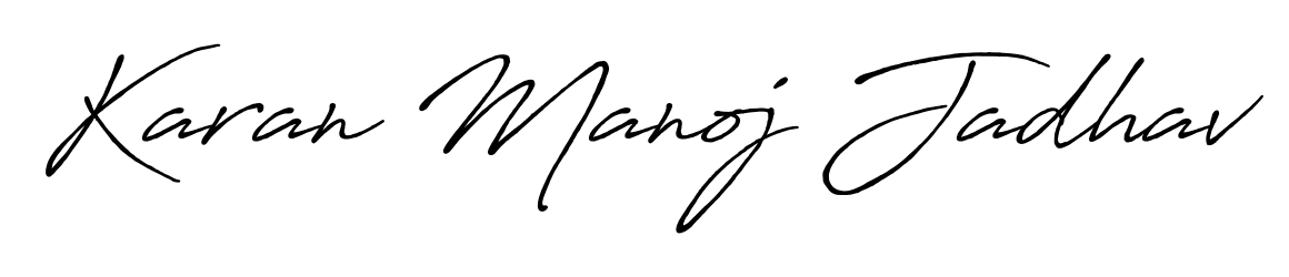 Create a beautiful signature design for name Karan Manoj Jadhav. With this signature (Antro_Vectra_Bolder) fonts, you can make a handwritten signature for free. Karan Manoj Jadhav signature style 7 images and pictures png