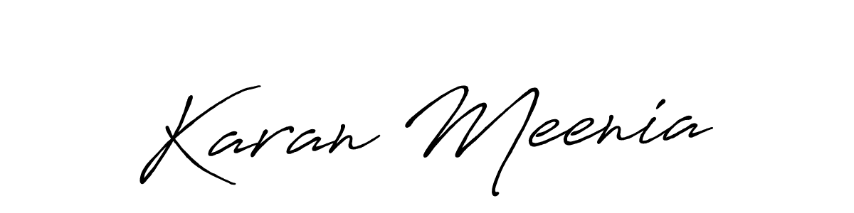 Once you've used our free online signature maker to create your best signature Antro_Vectra_Bolder style, it's time to enjoy all of the benefits that Karan Meenia name signing documents. Karan Meenia signature style 7 images and pictures png