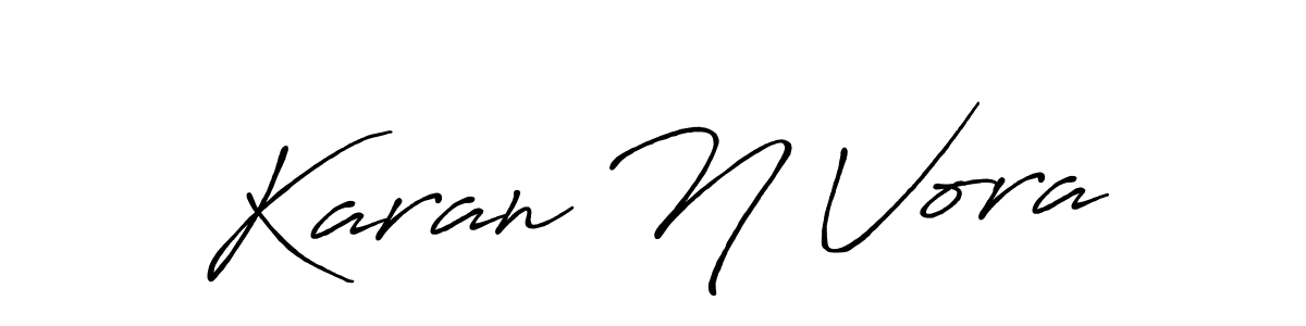 Use a signature maker to create a handwritten signature online. With this signature software, you can design (Antro_Vectra_Bolder) your own signature for name Karan N Vora. Karan N Vora signature style 7 images and pictures png