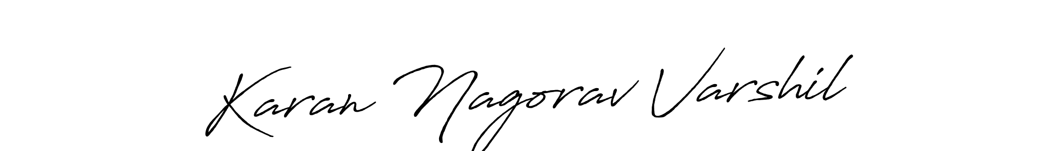 Also You can easily find your signature by using the search form. We will create Karan Nagorav Varshil name handwritten signature images for you free of cost using Antro_Vectra_Bolder sign style. Karan Nagorav Varshil signature style 7 images and pictures png