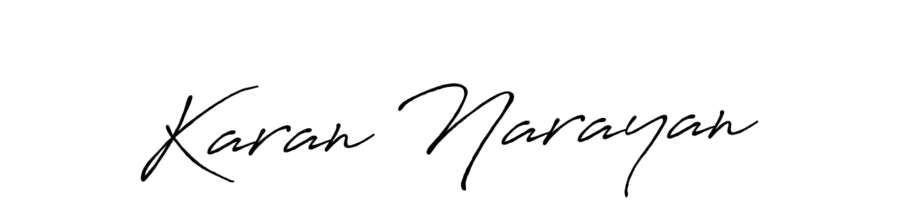 Similarly Antro_Vectra_Bolder is the best handwritten signature design. Signature creator online .You can use it as an online autograph creator for name Karan Narayan. Karan Narayan signature style 7 images and pictures png