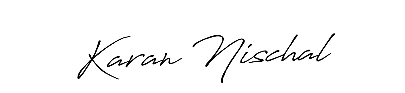 It looks lik you need a new signature style for name Karan Nischal. Design unique handwritten (Antro_Vectra_Bolder) signature with our free signature maker in just a few clicks. Karan Nischal signature style 7 images and pictures png