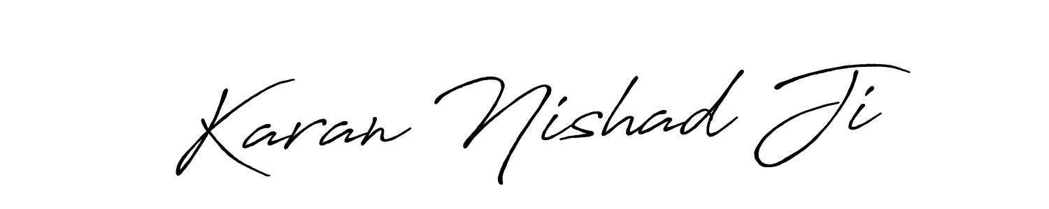 Use a signature maker to create a handwritten signature online. With this signature software, you can design (Antro_Vectra_Bolder) your own signature for name Karan Nishad Ji. Karan Nishad Ji signature style 7 images and pictures png