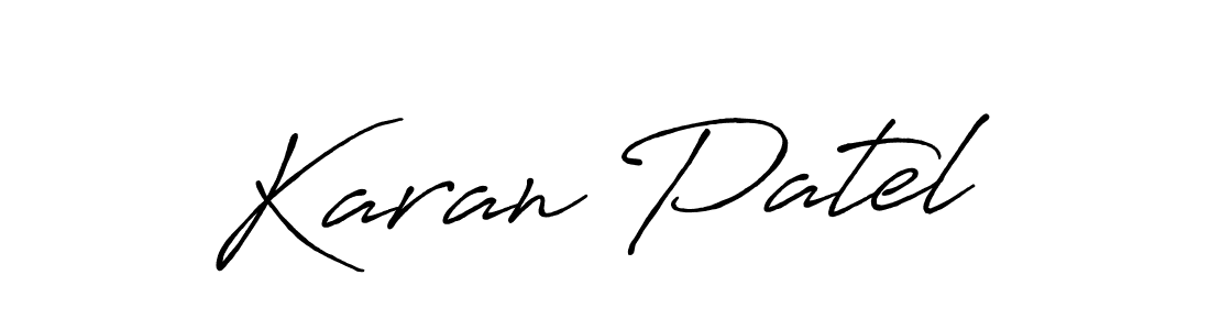 It looks lik you need a new signature style for name Karan Patel. Design unique handwritten (Antro_Vectra_Bolder) signature with our free signature maker in just a few clicks. Karan Patel signature style 7 images and pictures png