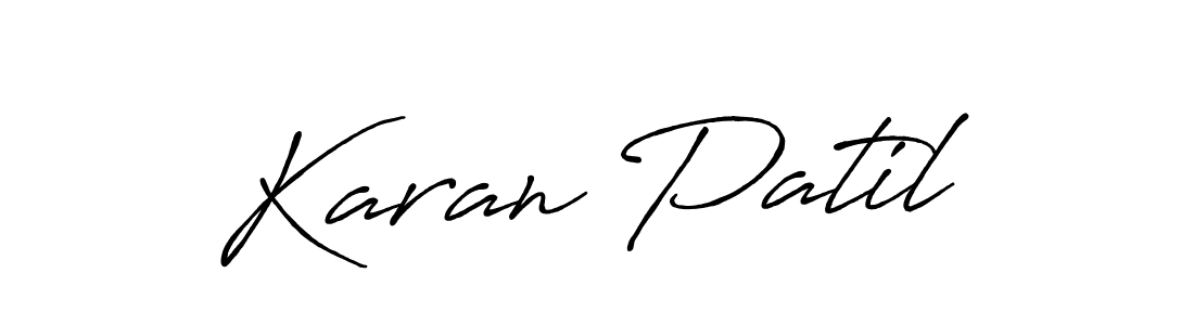 Similarly Antro_Vectra_Bolder is the best handwritten signature design. Signature creator online .You can use it as an online autograph creator for name Karan Patil. Karan Patil signature style 7 images and pictures png