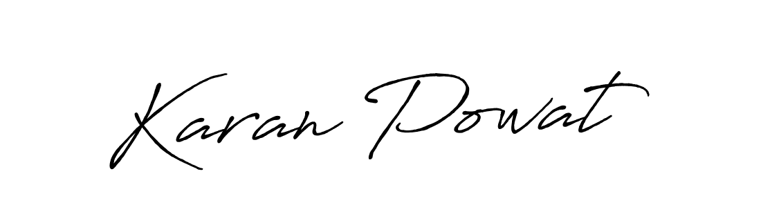 How to make Karan Powat name signature. Use Antro_Vectra_Bolder style for creating short signs online. This is the latest handwritten sign. Karan Powat signature style 7 images and pictures png