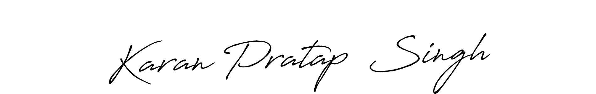 How to make Karan Pratap  Singh name signature. Use Antro_Vectra_Bolder style for creating short signs online. This is the latest handwritten sign. Karan Pratap  Singh signature style 7 images and pictures png