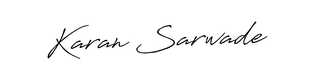 How to make Karan Sarwade name signature. Use Antro_Vectra_Bolder style for creating short signs online. This is the latest handwritten sign. Karan Sarwade signature style 7 images and pictures png