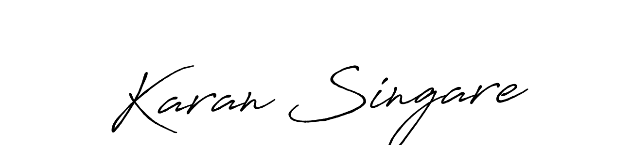 It looks lik you need a new signature style for name Karan Singare. Design unique handwritten (Antro_Vectra_Bolder) signature with our free signature maker in just a few clicks. Karan Singare signature style 7 images and pictures png
