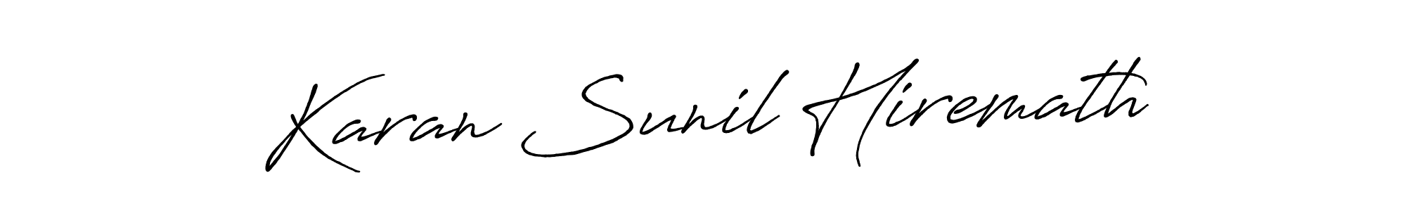 Design your own signature with our free online signature maker. With this signature software, you can create a handwritten (Antro_Vectra_Bolder) signature for name Karan Sunil Hiremath. Karan Sunil Hiremath signature style 7 images and pictures png