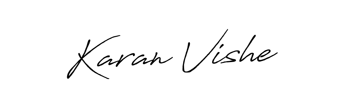 Also You can easily find your signature by using the search form. We will create Karan Vishe name handwritten signature images for you free of cost using Antro_Vectra_Bolder sign style. Karan Vishe signature style 7 images and pictures png