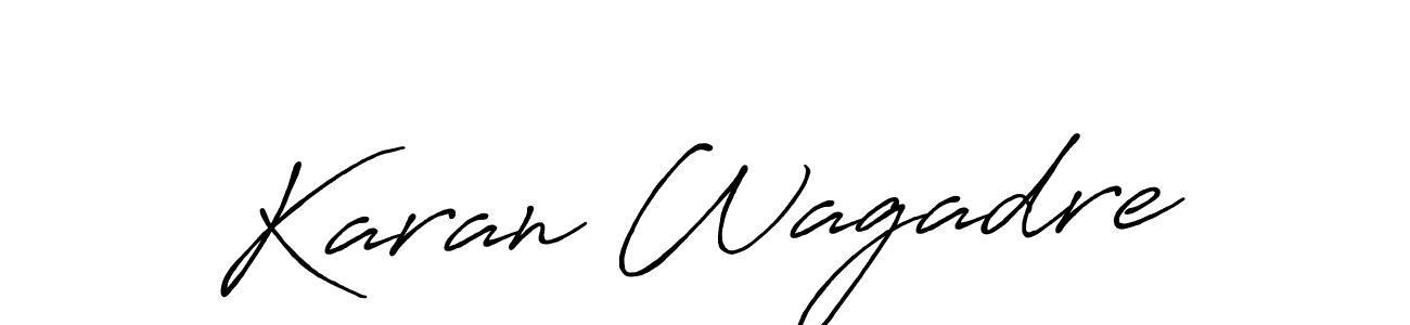 It looks lik you need a new signature style for name Karan Wagadre. Design unique handwritten (Antro_Vectra_Bolder) signature with our free signature maker in just a few clicks. Karan Wagadre signature style 7 images and pictures png