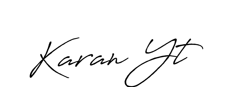 if you are searching for the best signature style for your name Karan Yt. so please give up your signature search. here we have designed multiple signature styles  using Antro_Vectra_Bolder. Karan Yt signature style 7 images and pictures png