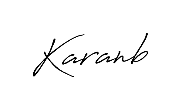 How to make Karanb name signature. Use Antro_Vectra_Bolder style for creating short signs online. This is the latest handwritten sign. Karanb signature style 7 images and pictures png