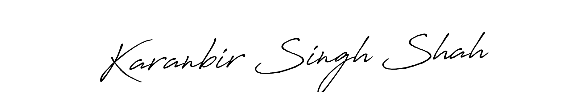 Also we have Karanbir Singh Shah name is the best signature style. Create professional handwritten signature collection using Antro_Vectra_Bolder autograph style. Karanbir Singh Shah signature style 7 images and pictures png
